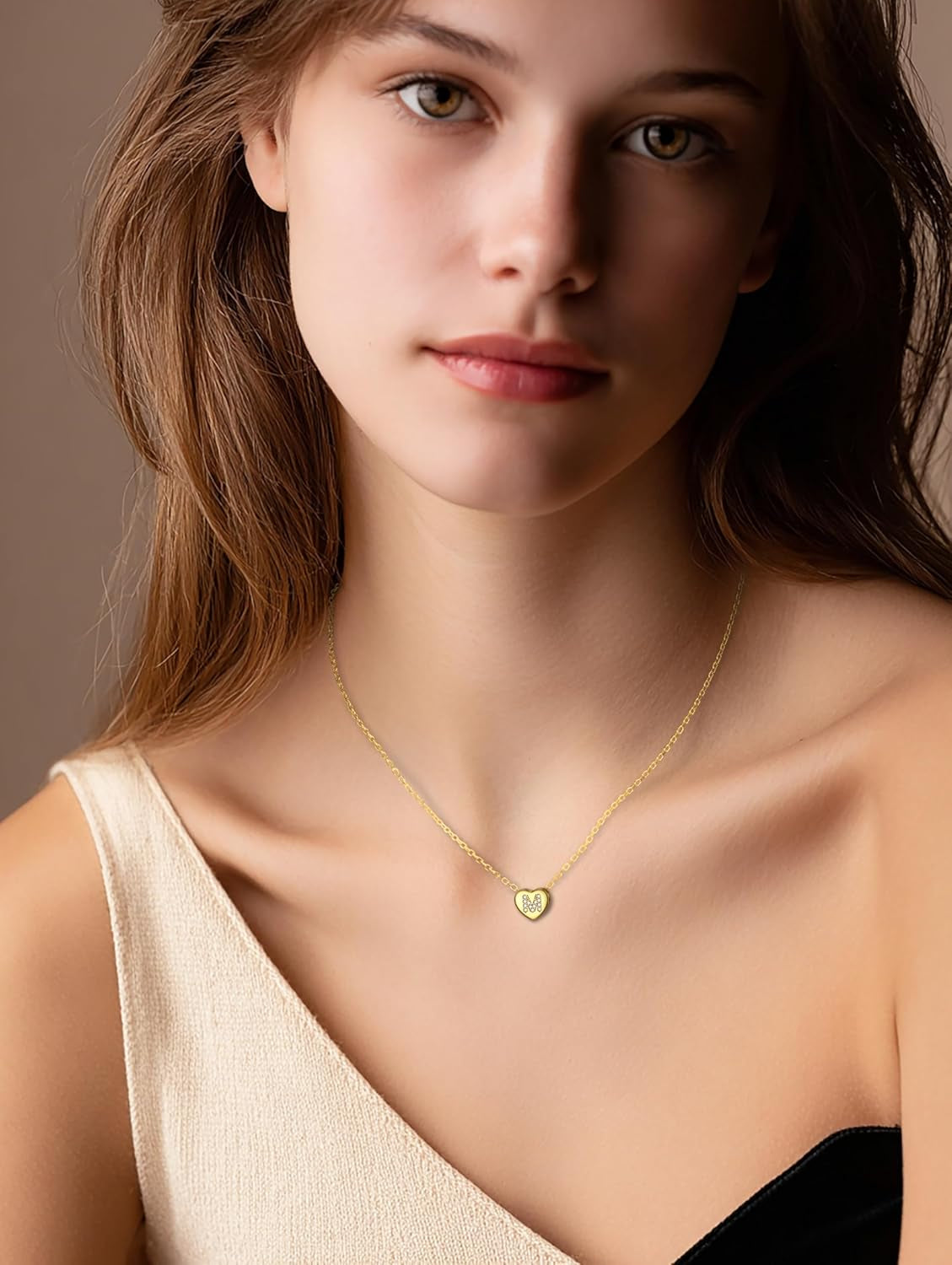 JEWELRY Collana Con Iniziale A-Z Zirconi Intarsiati 26 Lettere Collana Con Nome Donna Oro Ciondolo Con Nome Regalo Personalizzato Compleanno