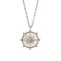 Latest Design Girl'S Jewelry Natural Shell Wheel of Fortune Pendant Necklace Stainless Steel Gold Plated Silver Color Necklace