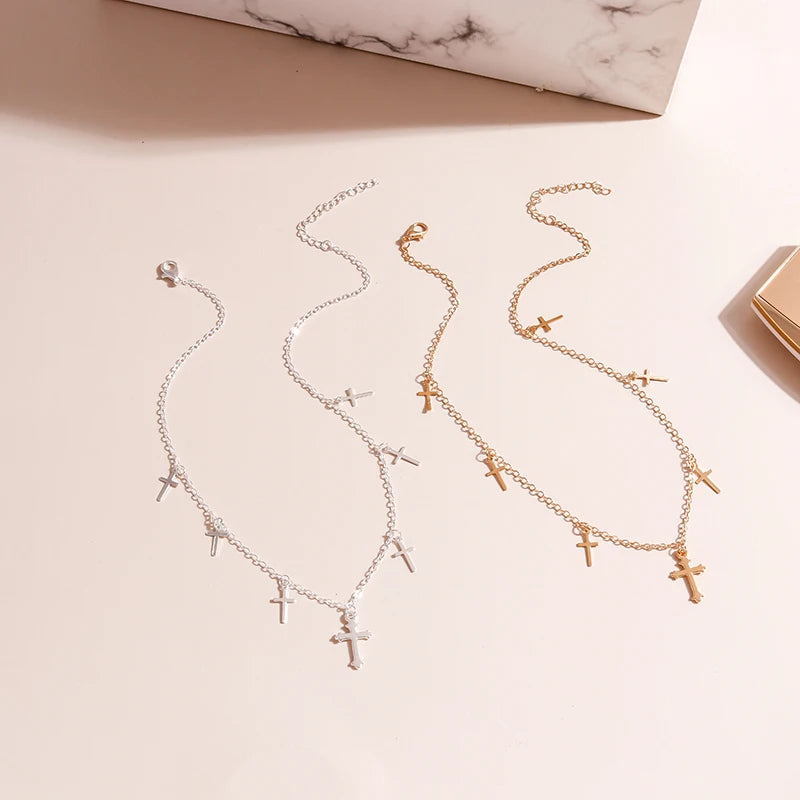 Aihua Multiple Small Cross Clavicle Chain Necklaces & Pendants for Women Hot Sale Femininos Colares Party Jewelry