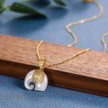 Stainless Steel 2 Color Jade Elephant Pendant Necklace for Women Chain 2021 Trend Blessing Ethnic Gift Fashion Jewelry