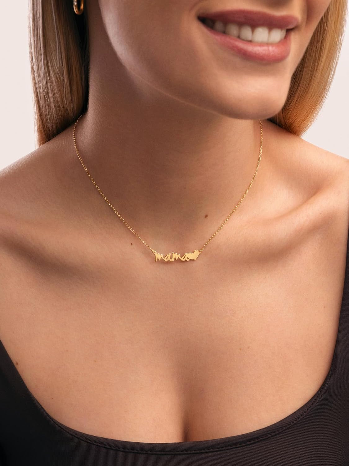 - Collana Mamma Heart - Ciondolo in Argento Sterling 925 - Collana Con Scritta Mama E Cuore Di Taglia Unica - Gioielli Da Donna - Made in Spagna - Varie Finiture