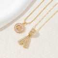 MINDEKA 2 Pack Initial Necklaces Letter Pendant Necklaces 14K Gold Plated Alphabet Necklaces with Adjustable 17''-19'' Chain for Women Mother’S Day Gift