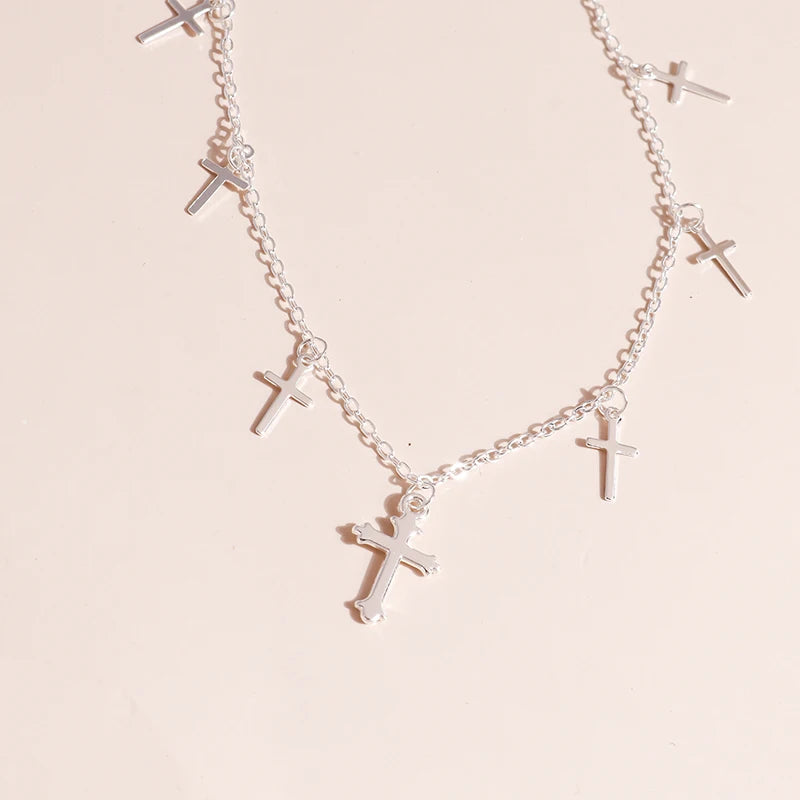 Aihua Multiple Small Cross Clavicle Chain Necklaces & Pendants for Women Hot Sale Femininos Colares Party Jewelry