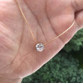 Simple Trendy Crystal Zircon Rhinestone Pendant Necklace for Women Charm White Gold Color Clavicle Chain Necklack Weddingjewelry