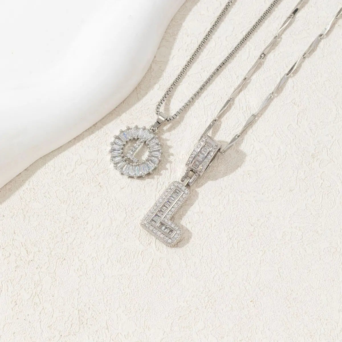 MINDEKA 2 Pack Initial Necklaces Letter Pendant Necklaces 14K Gold Plated Alphabet Necklaces with Adjustable 17''-19'' Chain for Women Mother’S Day Gift