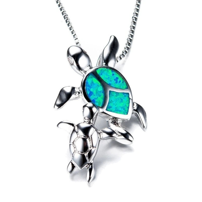 Fashion Big Water Drop White Opal Pendant Necklace for Women Luxury Rose Gold Color Crystal Flower Necklace Jewelry Dropshipping