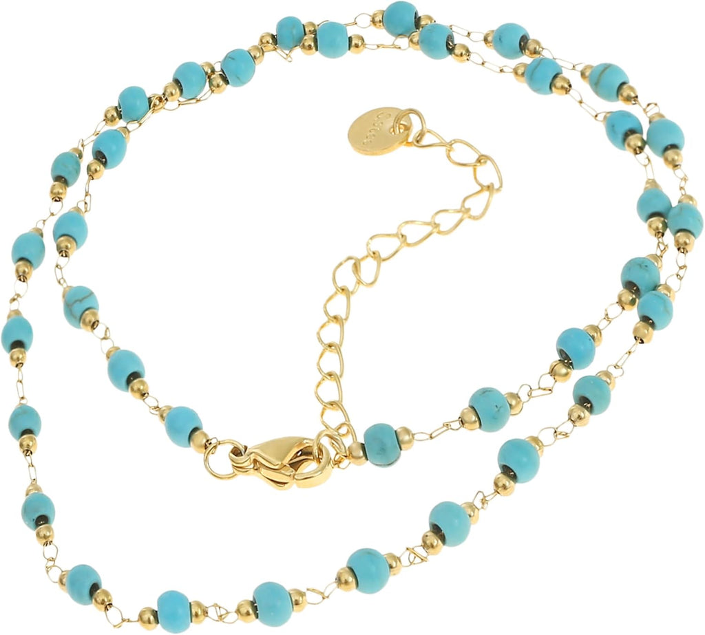 - Collana Di Perle Da Donna Colorata in Acciaio Inox Impermeabile, Gioiello Perfetto Come Regalo per Donne