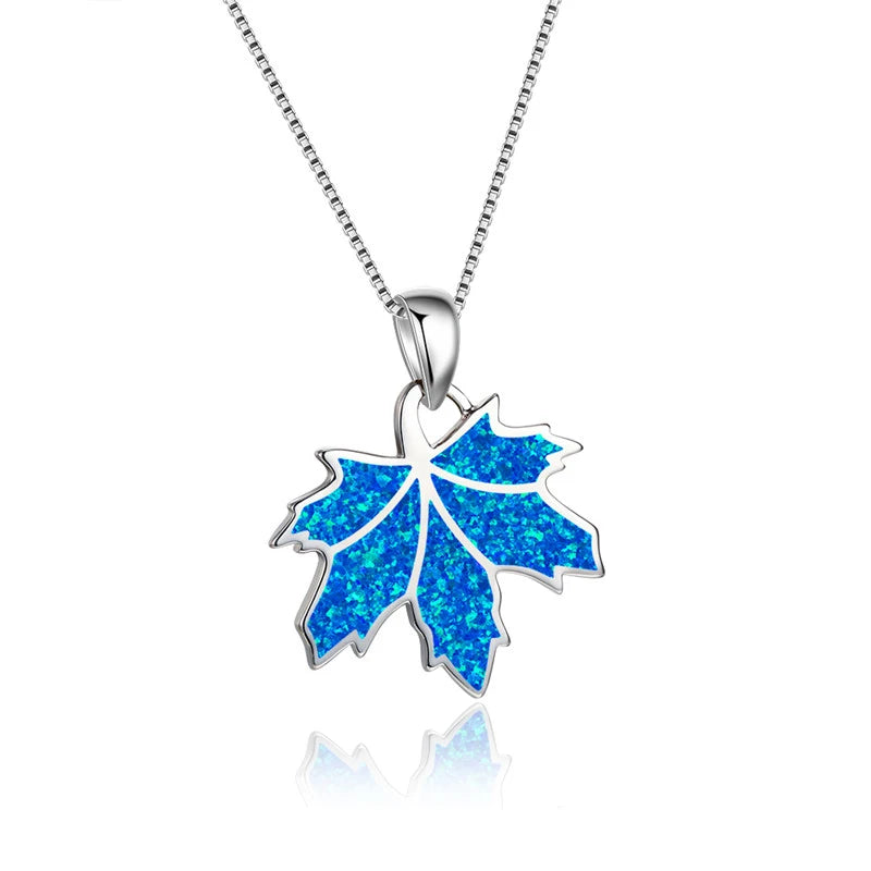 Fashion Big Water Drop White Opal Pendant Necklace for Women Luxury Rose Gold Color Crystal Flower Necklace Jewelry Dropshipping