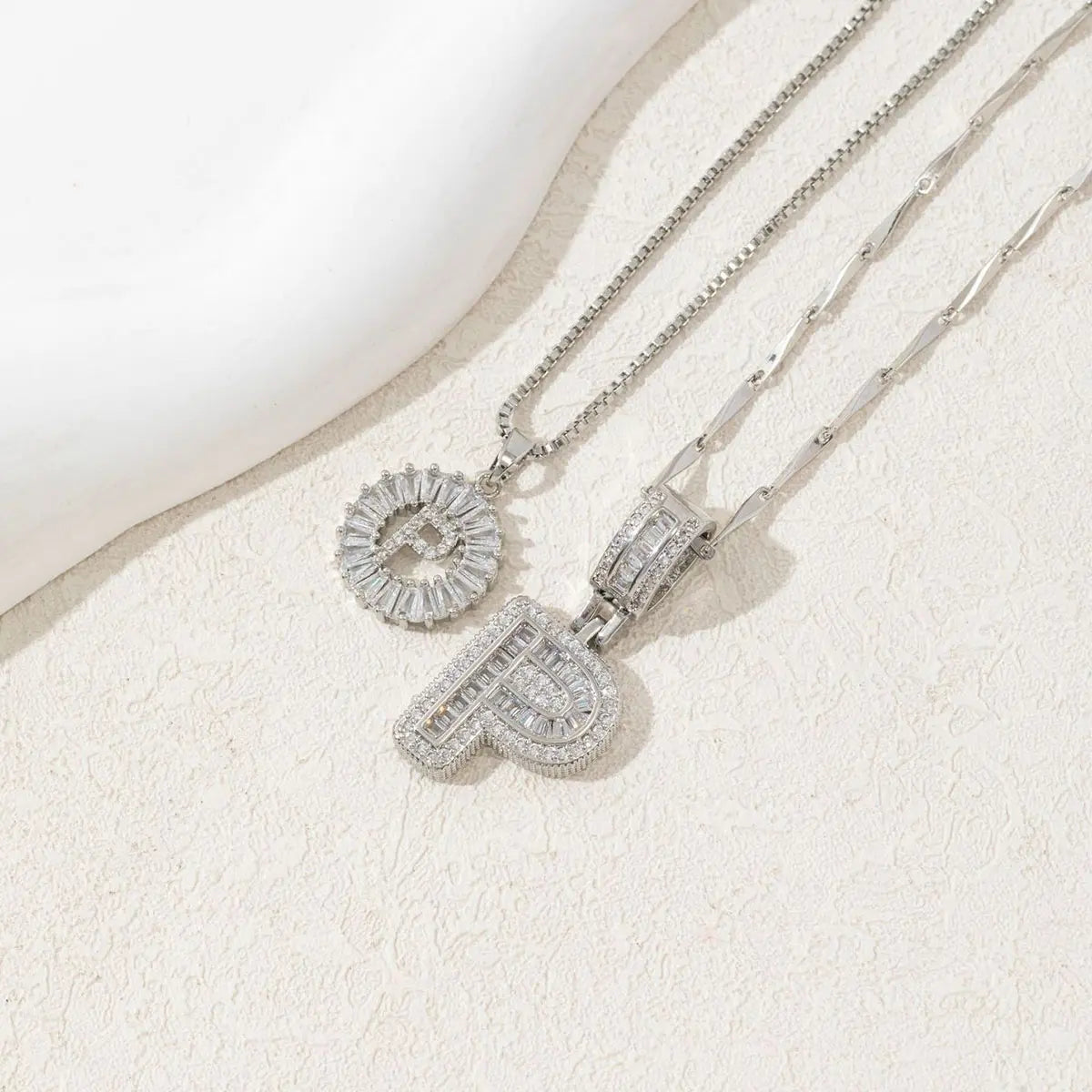 MINDEKA 2 Pack Initial Necklaces Letter Pendant Necklaces 14K Gold Plated Alphabet Necklaces with Adjustable 17''-19'' Chain for Women Mother’S Day Gift