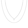 Minimalist Stainless Steel Layering Flash Chain Necklaces for Women Stylish round Pendant Necklaces Waterproof Jewelry Gift