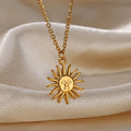 Stainless Steel Cross Star Moon Pendant Multilayer Chain Choker Necklace for Women Trendy Wedding Party Jewerly Accessories