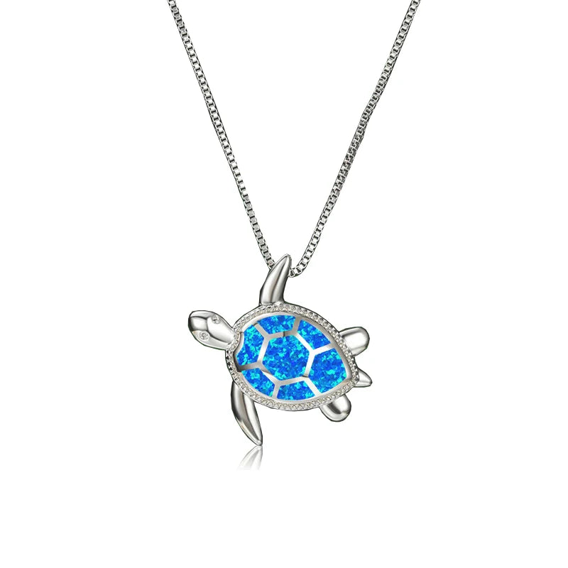Fashion Big Water Drop White Opal Pendant Necklace for Women Luxury Rose Gold Color Crystal Flower Necklace Jewelry Dropshipping
