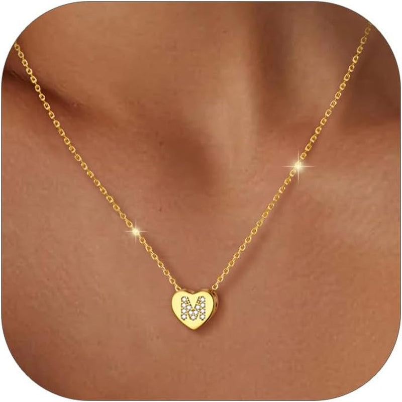 JEWELRY Collana Con Iniziale A-Z Zirconi Intarsiati 26 Lettere Collana Con Nome Donna Oro Ciondolo Con Nome Regalo Personalizzato Compleanno