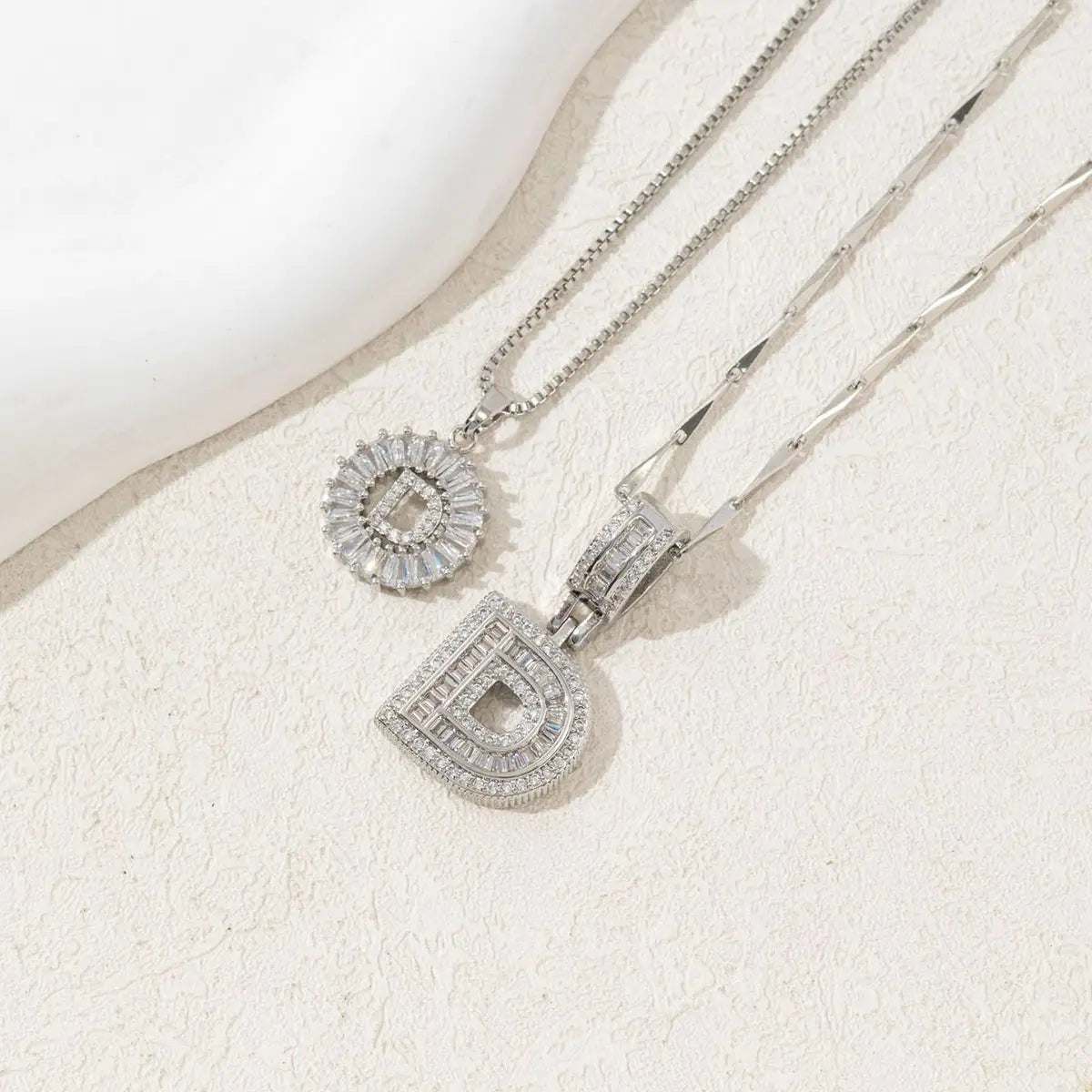 MINDEKA 2 Pack Initial Necklaces Letter Pendant Necklaces 14K Gold Plated Alphabet Necklaces with Adjustable 17''-19'' Chain for Women Mother’S Day Gift