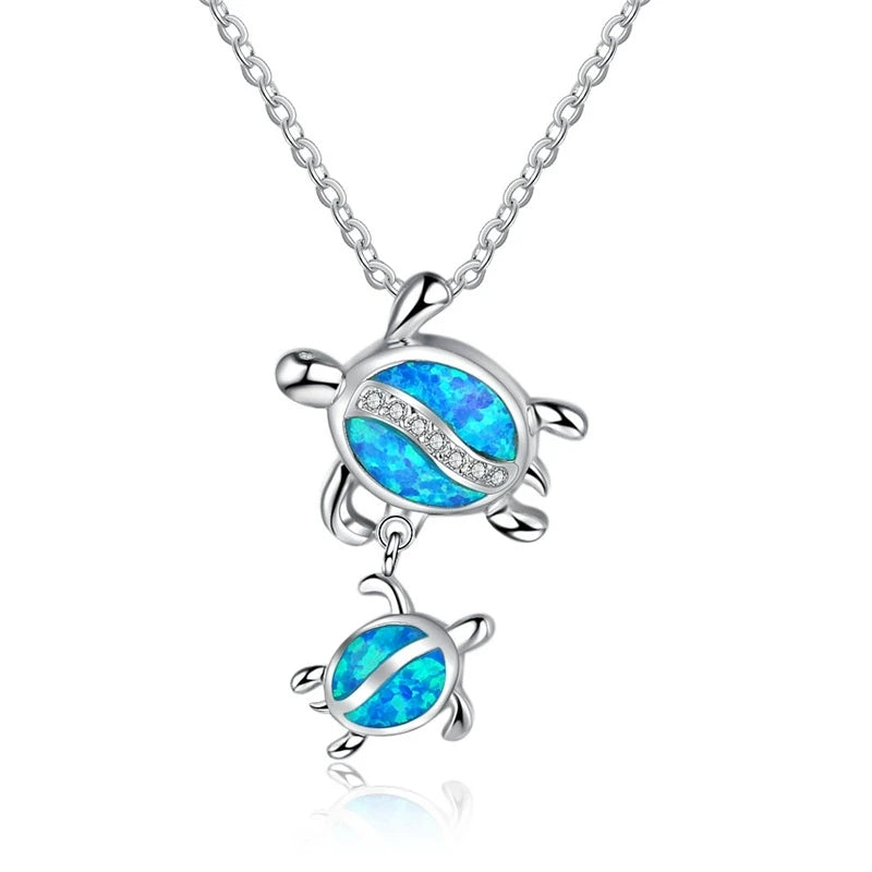 Fashion Big Water Drop White Opal Pendant Necklace for Women Luxury Rose Gold Color Crystal Flower Necklace Jewelry Dropshipping