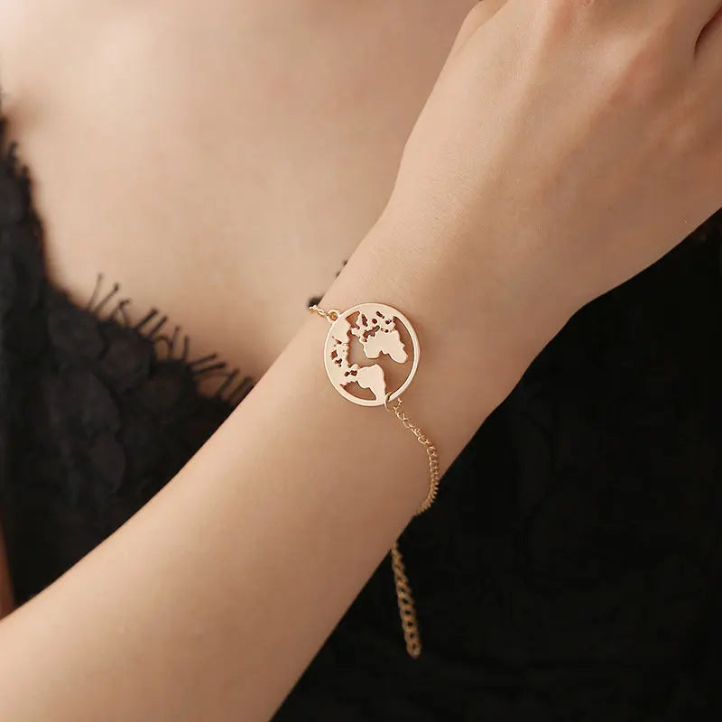 Bohemia Silver Color Heart Beads Bracelets for Women Fashion Multilayer Chain Bracelets Set Charm Bracelet Bangles Jewelry Punk