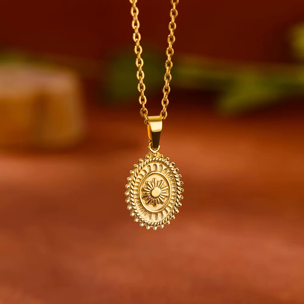 Stainless Steel Cross Star Moon Pendant Multilayer Chain Choker Necklace for Women Trendy Wedding Party Jewerly Accessories