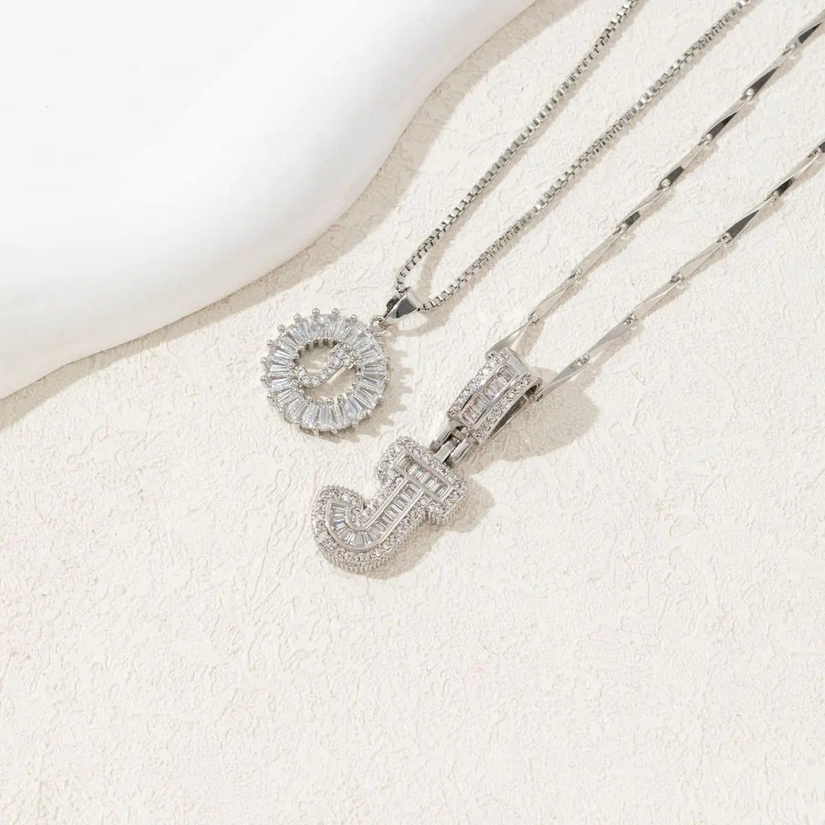 MINDEKA 2 Pack Initial Necklaces Letter Pendant Necklaces 14K Gold Plated Alphabet Necklaces with Adjustable 17''-19'' Chain for Women Mother’S Day Gift