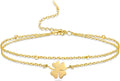 Bracciale Da Donna Con Quadrifoglio, in Acciaio Inox, Con Quadrifoglio, Portafortuna, Alla Moda, Idea Regalo per Le Donne