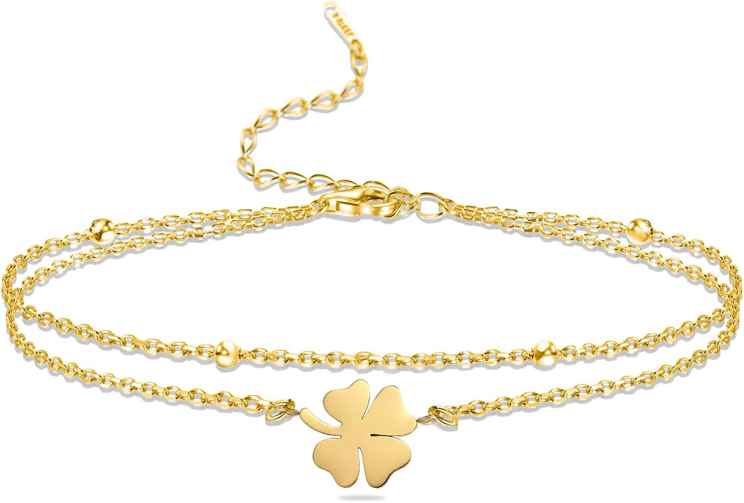 Bracciale Da Donna Con Quadrifoglio, in Acciaio Inox, Con Quadrifoglio, Portafortuna, Alla Moda, Idea Regalo per Le Donne
