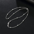 Charm 925 Sterling Silver 16-24 Inches Fine Sweater Bead Chain Women Necklace for Fashion Temperament Jewelry Party Wedding
