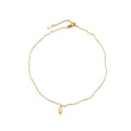 Collana con pendente rettangolare color oro