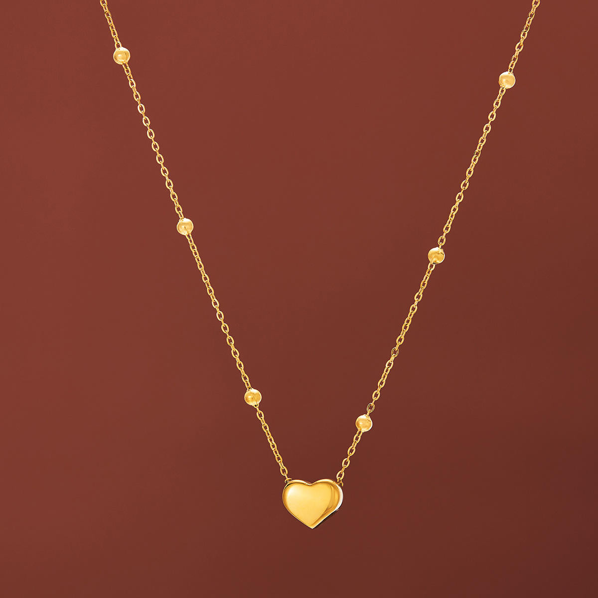 Collana Girocollo a Cuore – Placcatura Oro 18K in Acciaio Inossidabile