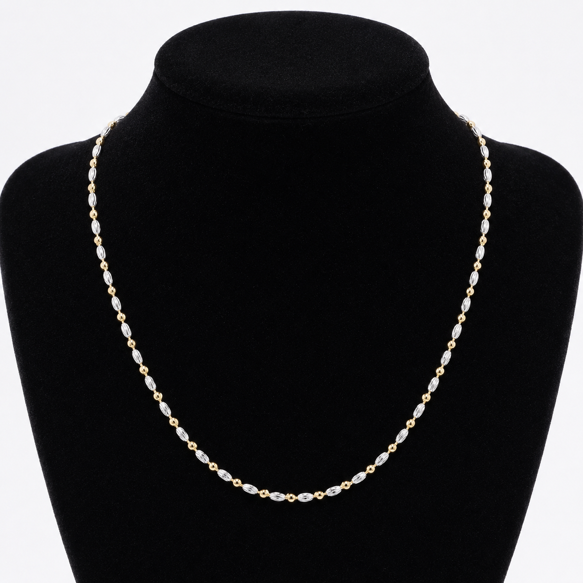 Collana Satellite Bicolore con Perle – Argento 925 | 50cm
