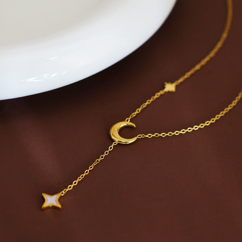 Collana Stella Portafortuna – Acciaio Placcato Oro 18K, Anti-appannamento