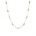 Collana di Perline Colorate con Cristalli e Strass – Placcata Oro