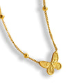 Collana Farfalla in acciaio color oro