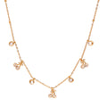 Collana Cherry Charm – Acciaio Dorato & Cristalli