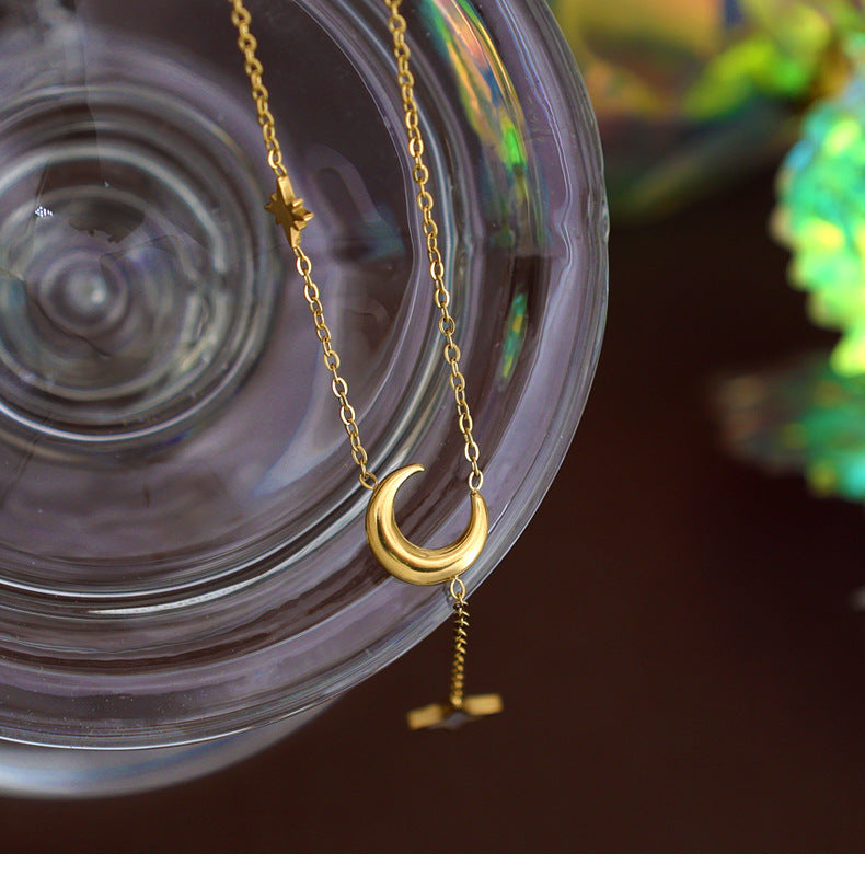 Collana Stella Portafortuna – Acciaio Placcato Oro 18K, Anti-appannamento