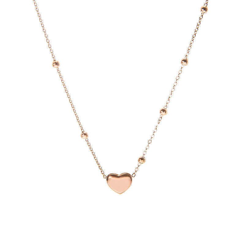 Collana Girocollo a Cuore – Placcatura Oro 18K in Acciaio Inossidabile