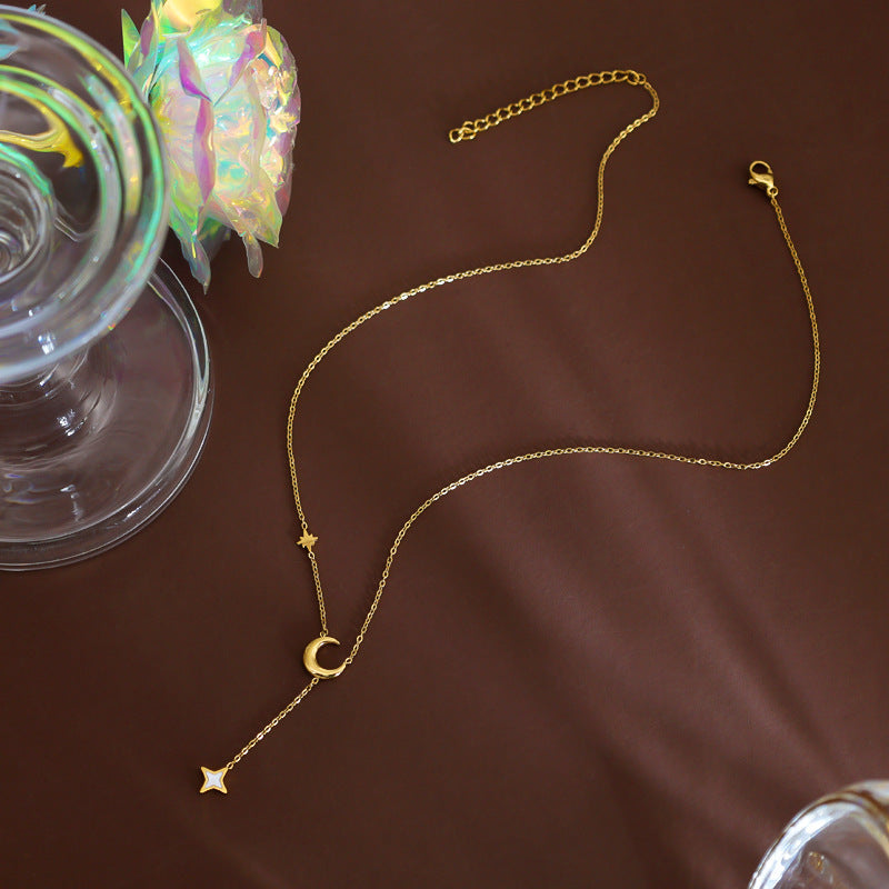 Collana Stella Portafortuna – Acciaio Placcato Oro 18K, Anti-appannamento