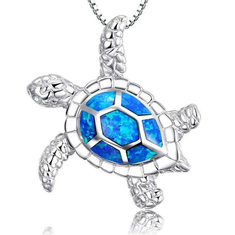 Fashion Big Water Drop White Opal Pendant Necklace for Women Luxury Rose Gold Color Crystal Flower Necklace Jewelry Dropshipping