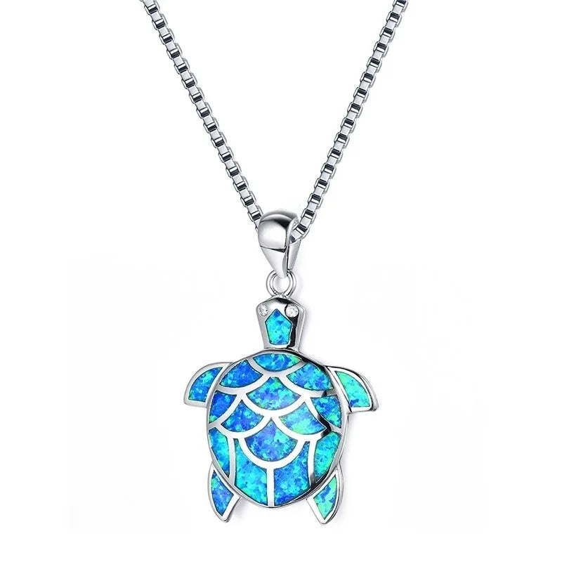 Fashion Big Water Drop White Opal Pendant Necklace for Women Luxury Rose Gold Color Crystal Flower Necklace Jewelry Dropshipping