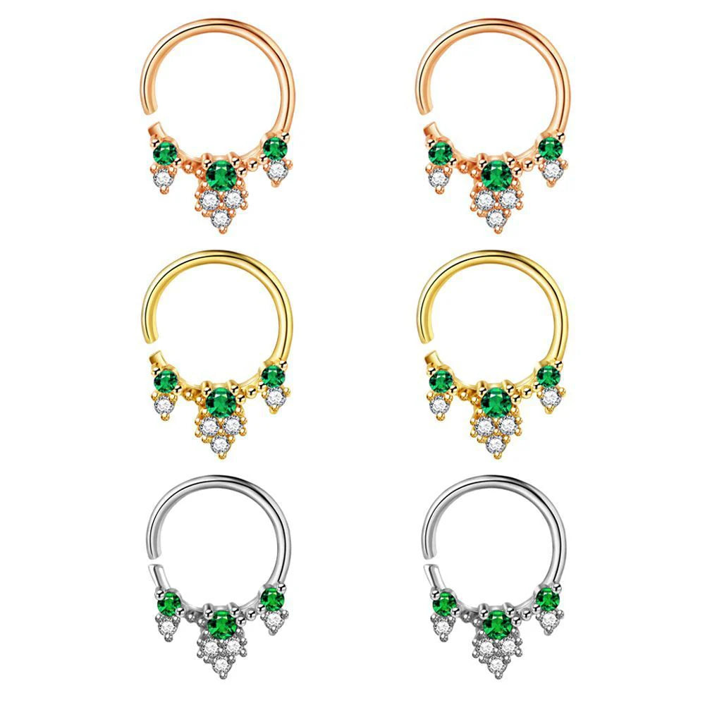 Jewelry Nose Ring Diamond No Hole Nose Fake Nose Ring