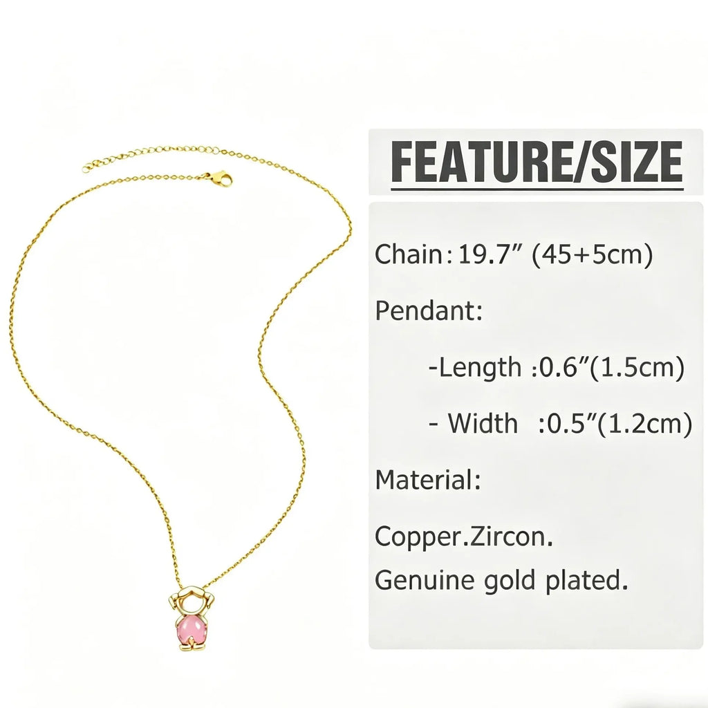 Summervibes 18K Mom & Kids Birthstone Detachable Necklace,A Mother’S Love, Always with You,Gift for Women