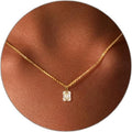 Collana Donna Oro 18K Con Ciondolo Diamante, Collana Placcata Oro Elegante, Gioielli Semplici E Raffinati, Regali per Ragazze E Signore, Gioielli Da Collo in Oro per Occasioni Speciali (45Cm)