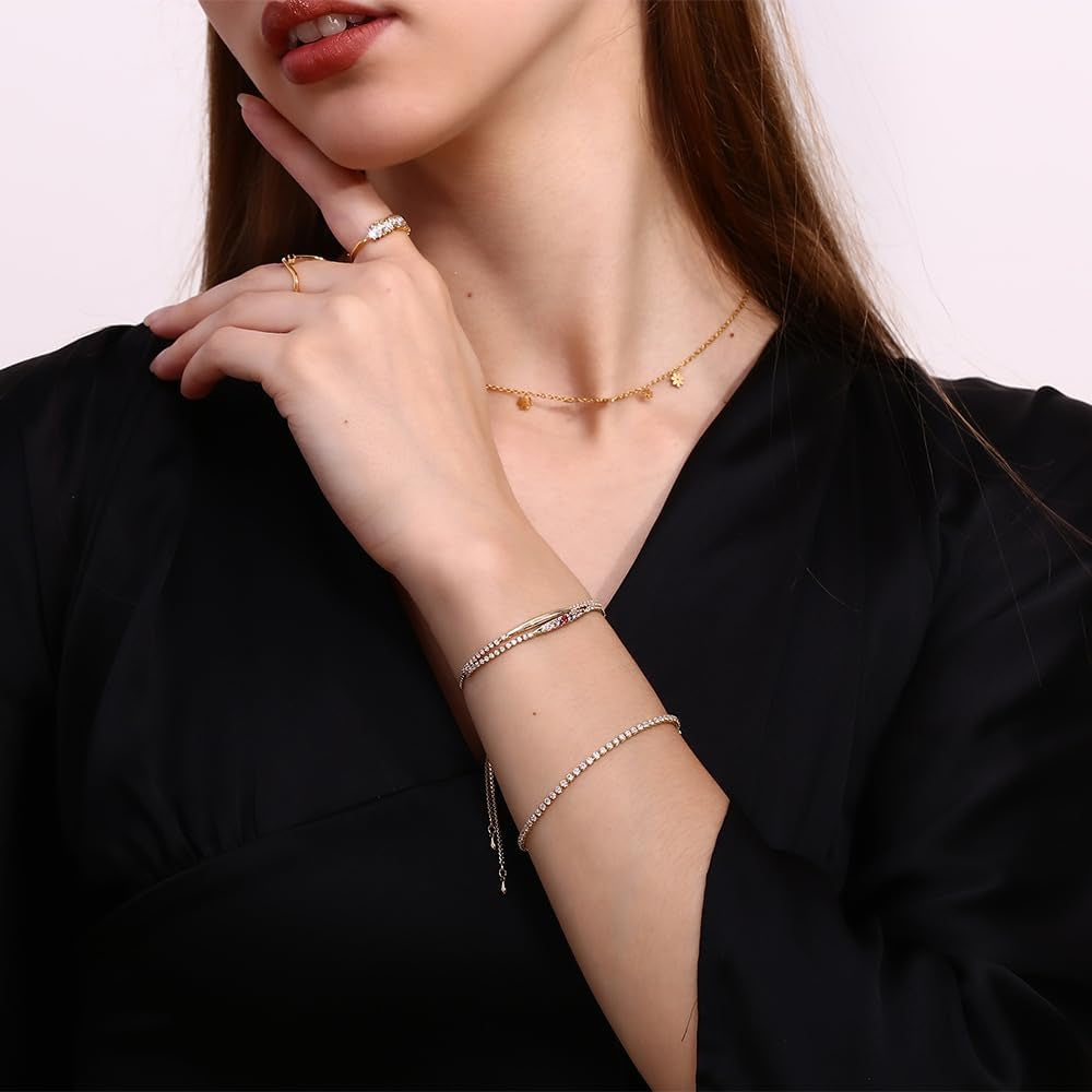 Simpatica Collana Girocollo Con Fiori a Margherita per Donne E Ragazze Fiori in Acciaio Inossidabile Collane a Catena Regolabili Gioielli Minimalisti Regali per La Festa Della Mamma