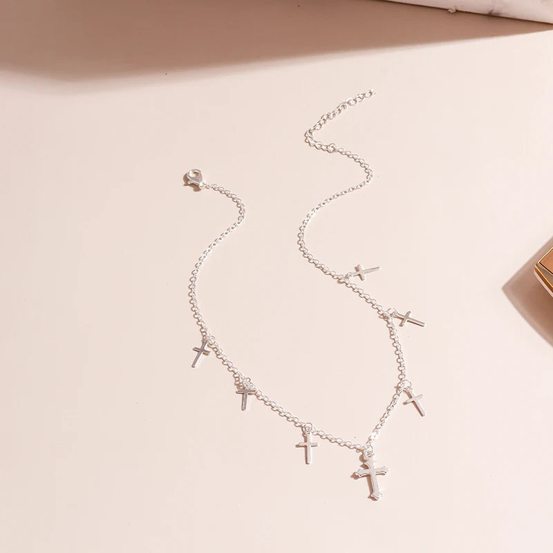 Aihua Multiple Small Cross Clavicle Chain Necklaces & Pendants for Women Hot Sale Femininos Colares Party Jewelry