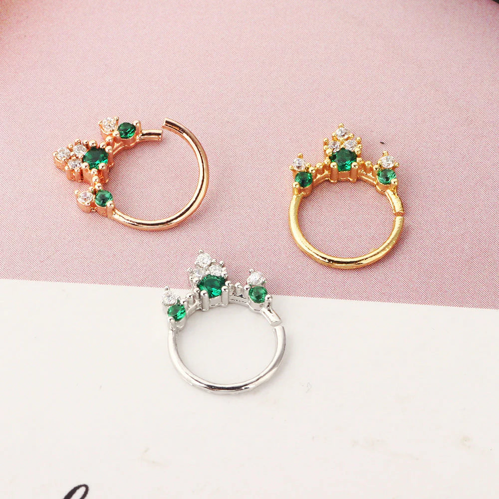 Jewelry Nose Ring Diamond No Hole Nose Fake Nose Ring