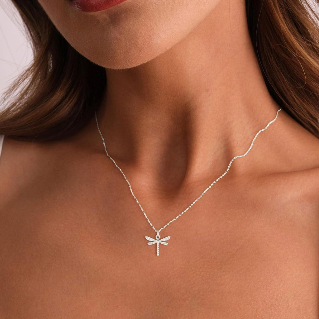 Collana Argento Donna Collana Argento Ciondolo Infinito Cuore Libellula Cavallo Aereo Colibrì Delicata Zirconi Cubici Gioielli Moda Regali Donne Ragazze