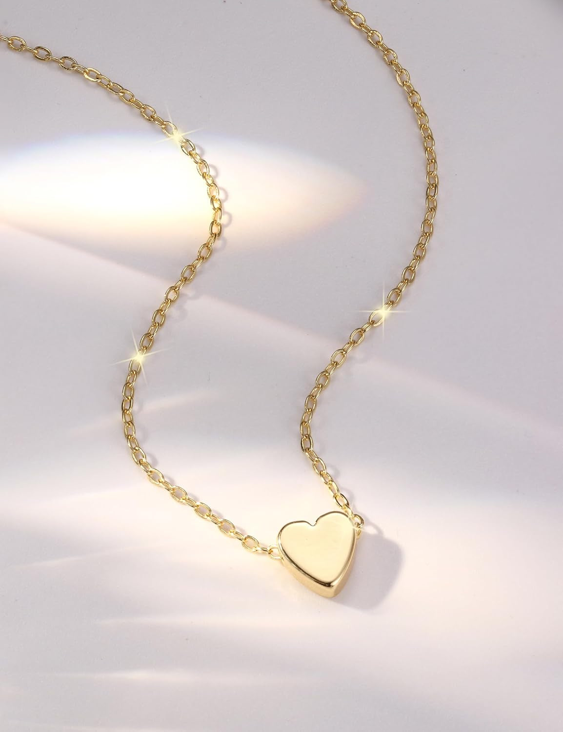 3Pcs Collana Donna Oro Argento Collana Girocollo Donna Placcato Oro 14K Cz Cuore Croce Collane a Strati Choker Catena Serpente Catenina Argento - Con Portagioie