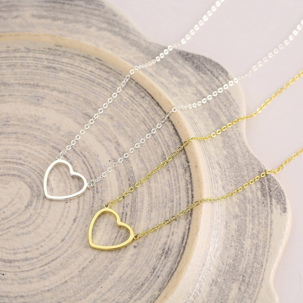 Collana Cuore Donna Collana Girocollo Con Ciondolo a Forma Di Cuore Placcato in Oro 18K Collana a Cuore Cavo Collana in Oro Con Ciondolo Collana Regali per La Festa Della Mamma