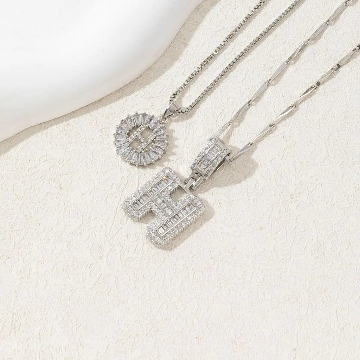 MINDEKA 2 Pack Initial Necklaces Letter Pendant Necklaces 14K Gold Plated Alphabet Necklaces with Adjustable 17''-19'' Chain for Women Mother’S Day Gift