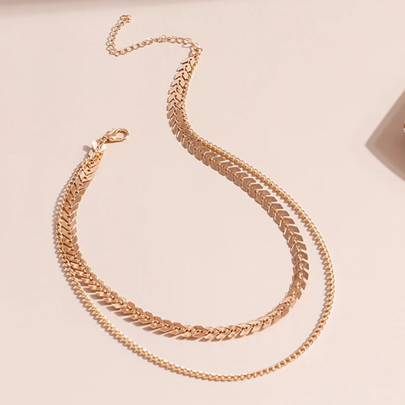 Aihua Multiple Small Cross Clavicle Chain Necklaces & Pendants for Women Hot Sale Femininos Colares Party Jewelry