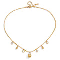 Collana da Donna in Acciaio Inossidabile Placcato Oro 18K, Elegante