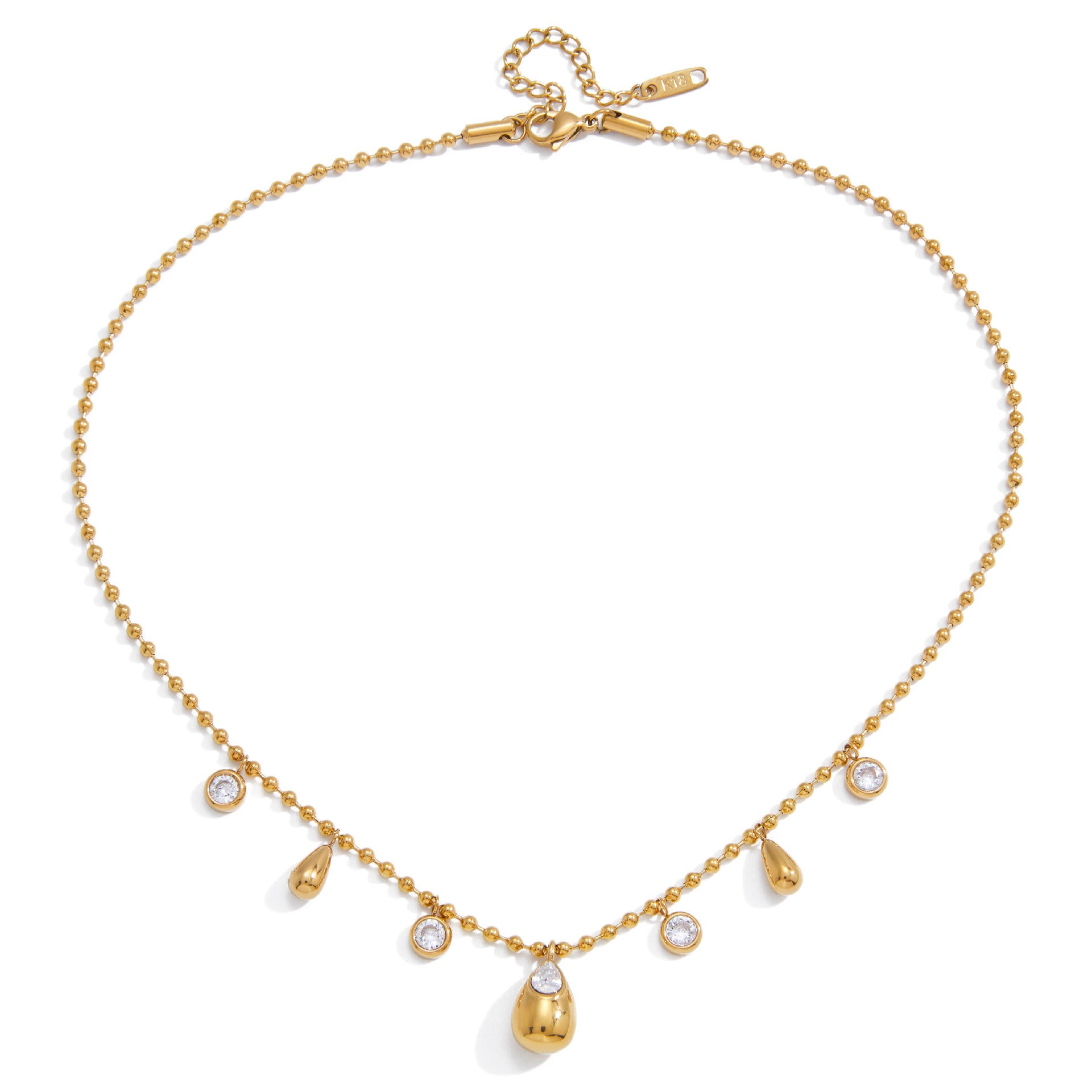 Collana da Donna in Acciaio Inossidabile Placcato Oro 18K, Elegante